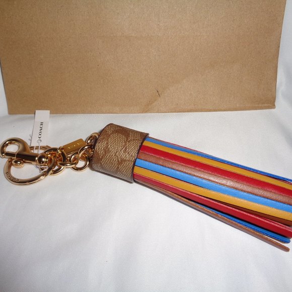 Coach C5700 Legacy Colorblock Bag Charm Key Ring - Picture 4 of 4